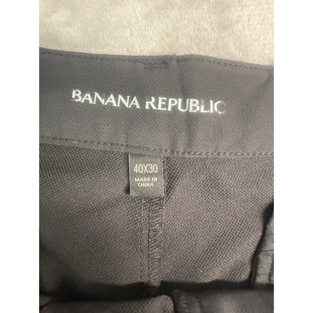 Banana Republic Performance Pants Mens Size 40 Black Tech Travel Golf Commute‎